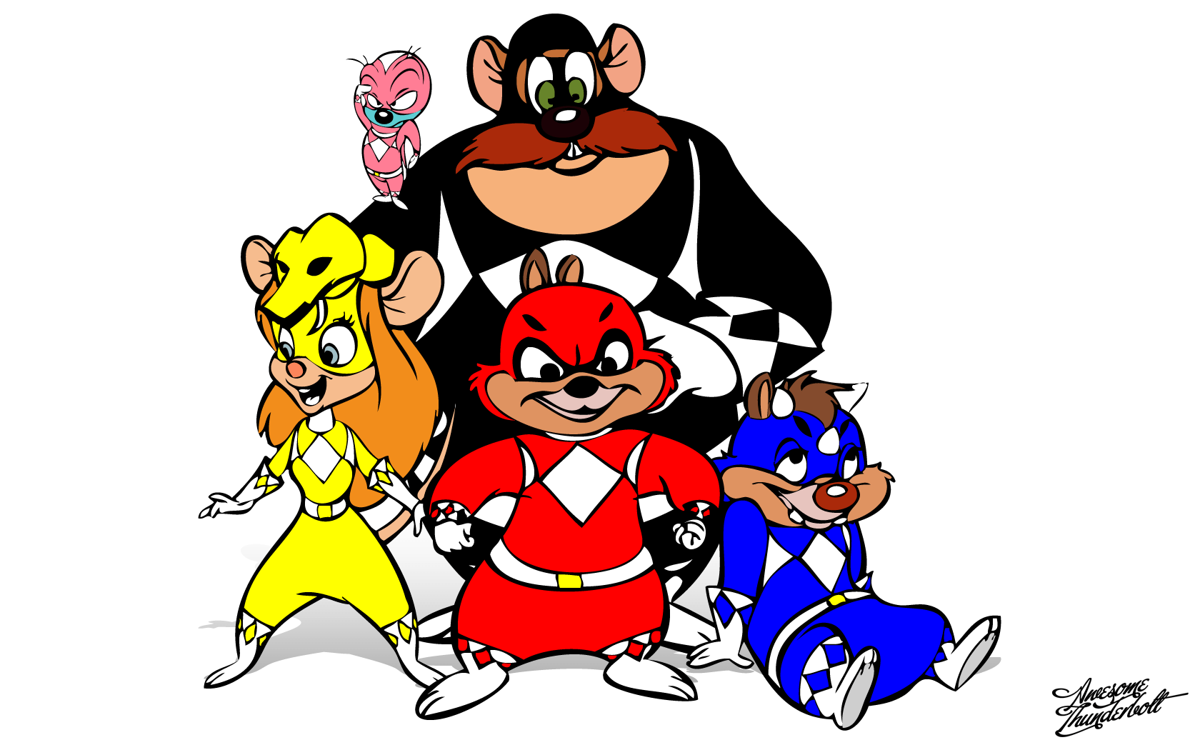 1680x1050 Chip 'n' Dale Power Rangers