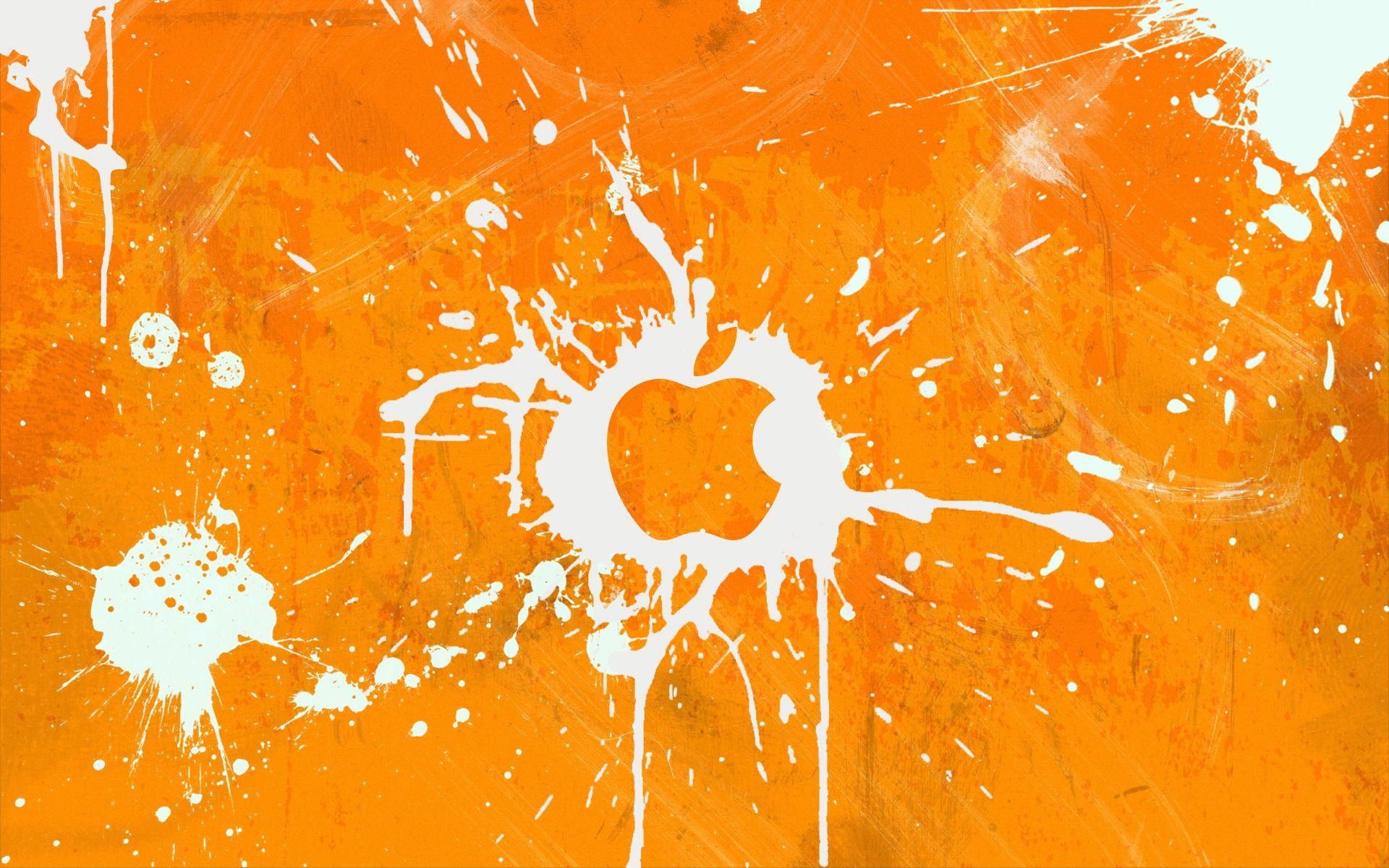 1920x1200 Orange Apple Splash Wallpaper Apple Computers Wallpaper in jpg format for free download