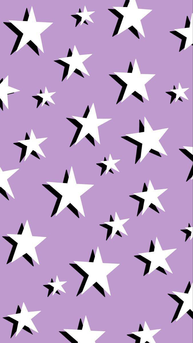 675x1200 Purple Pastel Star Aesthetic Pattern Wallpaper. Purple lightning, Aesthetic iphone wallpaper, Purple background