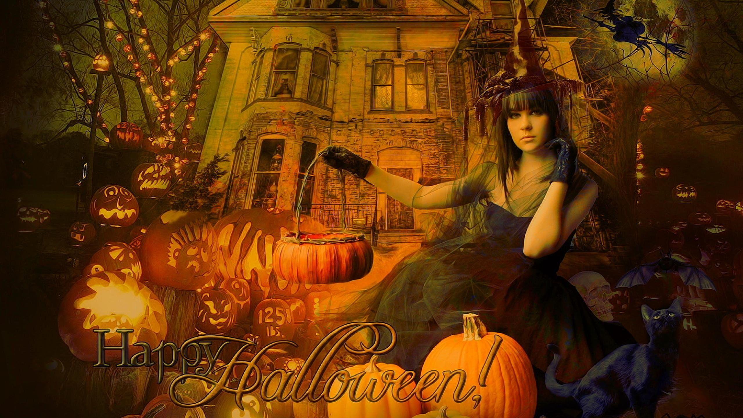 2560x1440 halloween, Gothic, Witch Wallpaper HD / Desktop and Mobile Background