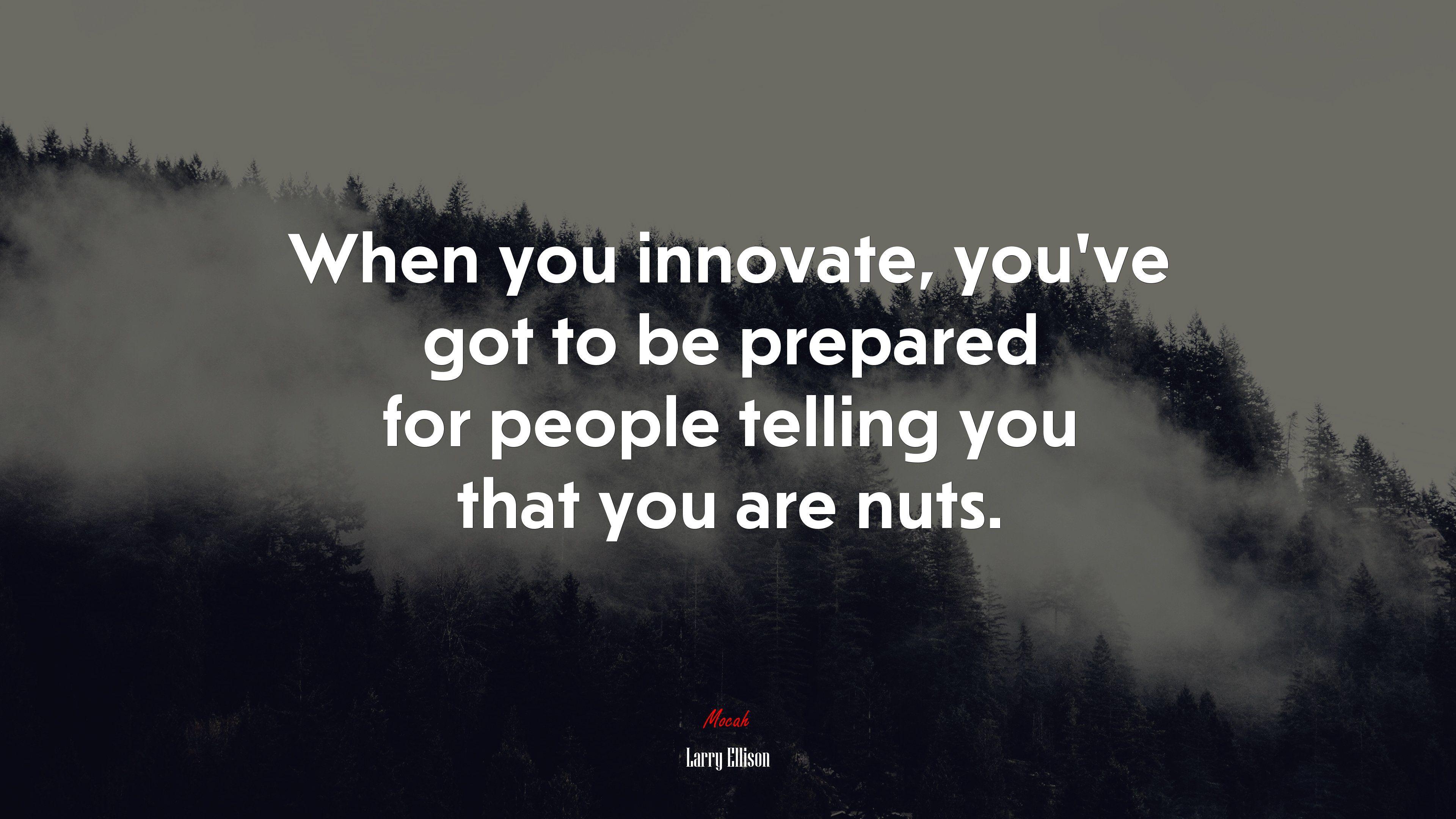 3840x2160 You cannot innovate by copying. Larry Ellison quote, 4k wallpaper