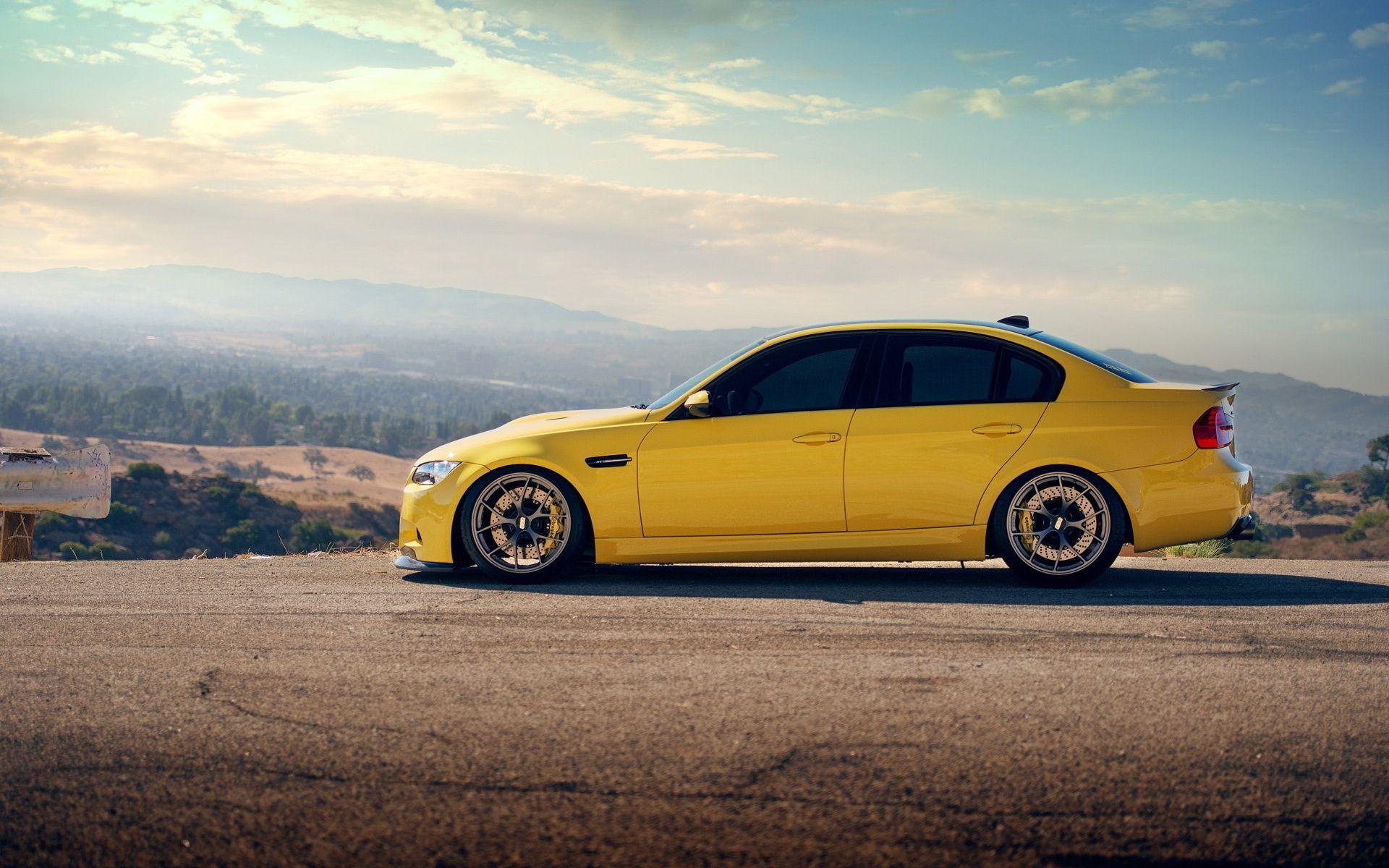 1920x1200 Yellow BMW m3 Sedan Wallpaper 44885 1920x1200px