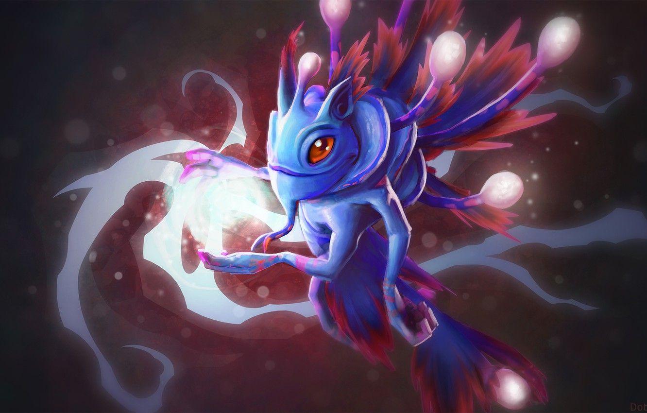 1332x850 Wallpaper magic, art, Dota Puck, magic dragon image for desktop, section игры