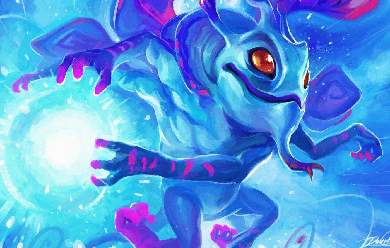 1332x850 Wallpaper ball, wings, art, Dota Puck, Cryotube, magic dragon image for desktop, section игры