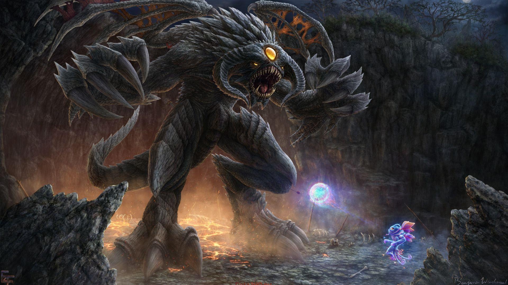1920x1080 Download Wallpaper 1920x1080 puck, roshan, dota 2 Full HD 1080p HD Background
