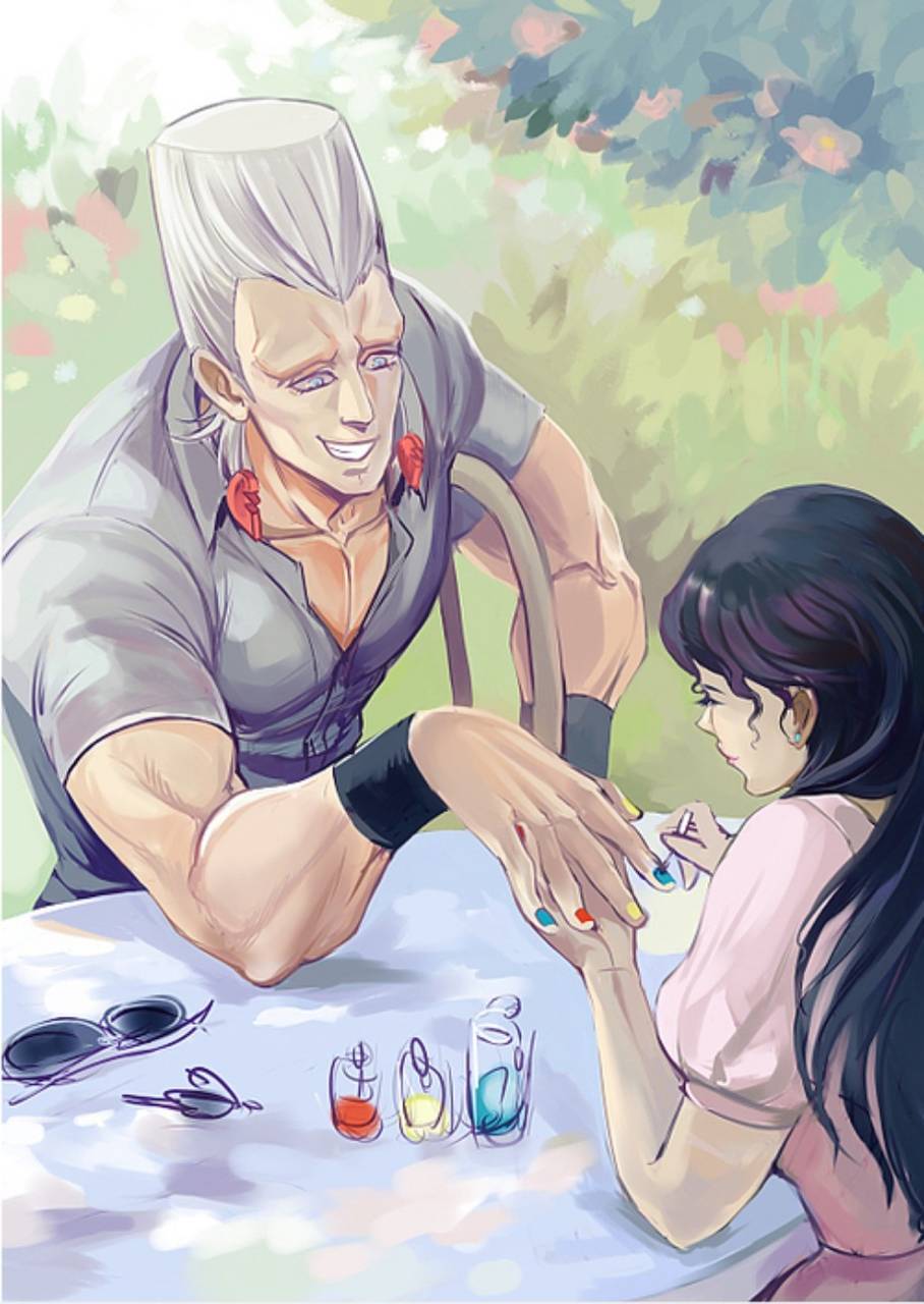 908x1280 Polnareff and Sherry wallpaper