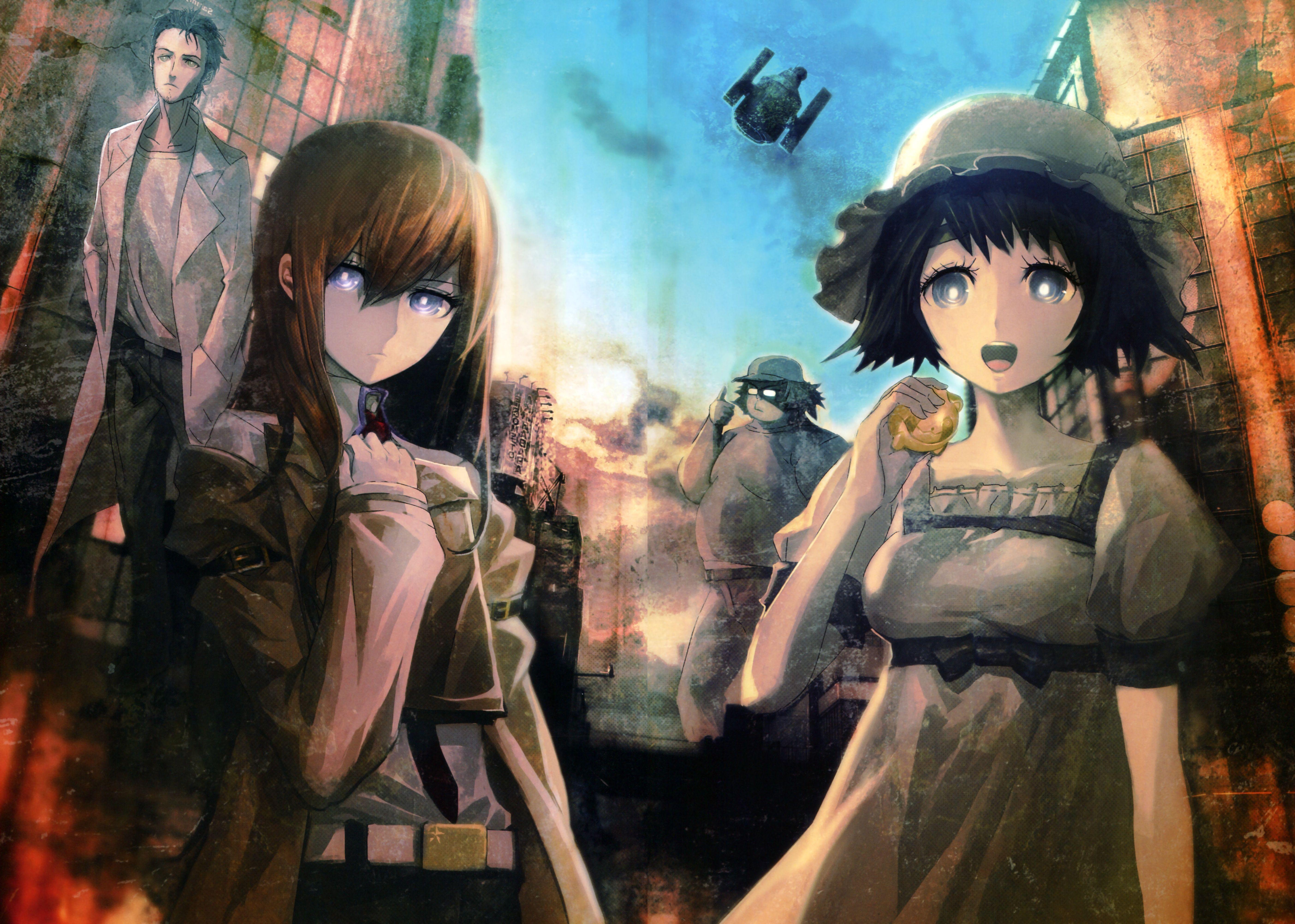 5616x4008 anime, Steins;Gate, Huke (artist), Makise Kurisu, Okabe Rintarou Wallpaper HD / Desktop and Mobile Background