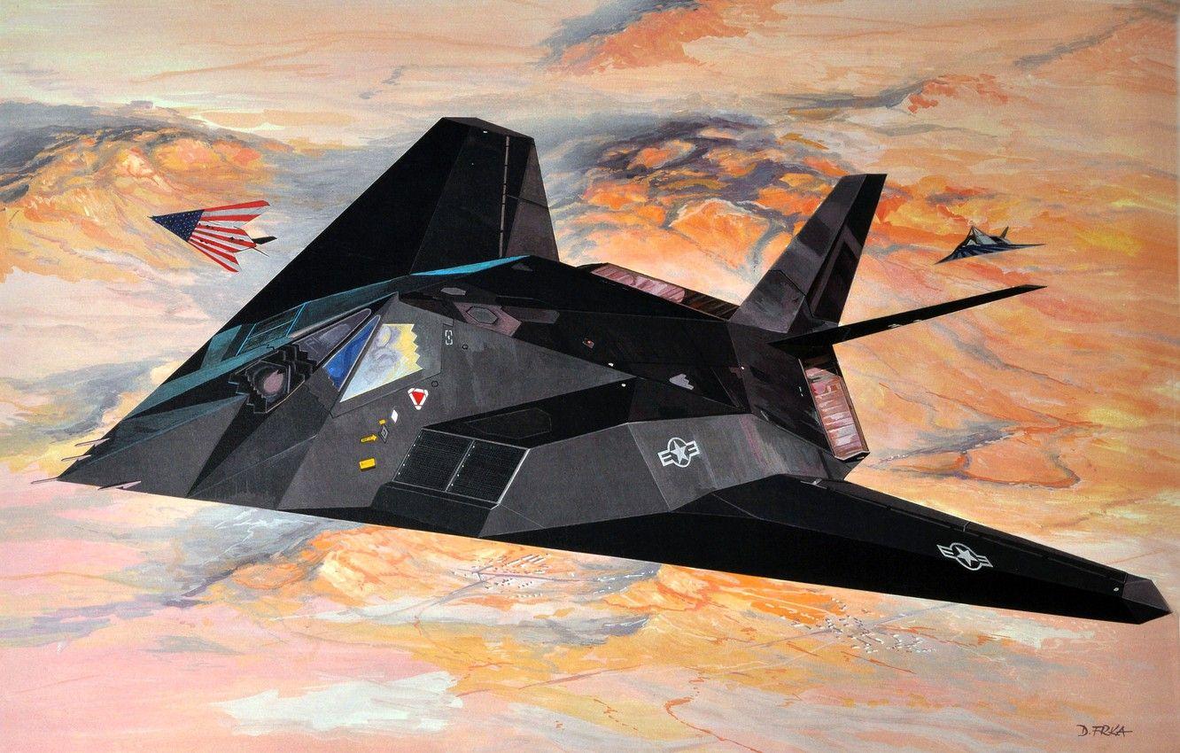 1332x850 Wallpaper USAF, Subsonic Tactical, F 117 Nighthawk, Stealth Attack Fighter Image For Desktop, Section авиация