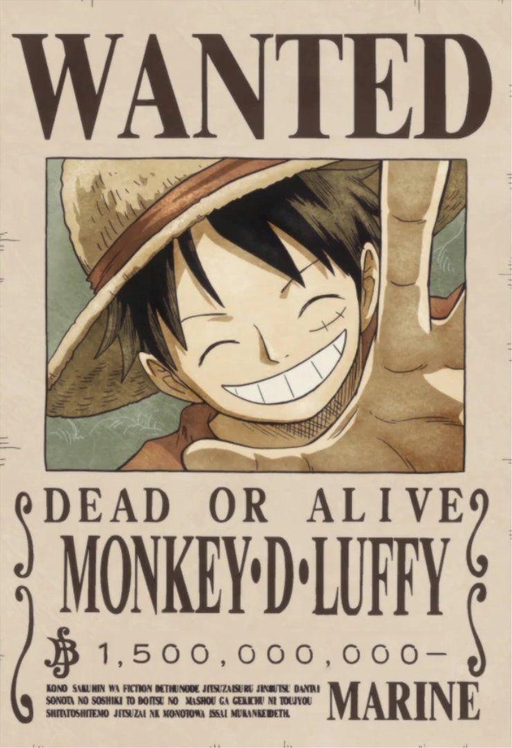 740x1079 Luffy Reward. One piece bounties, One piece luffy, One piece manga