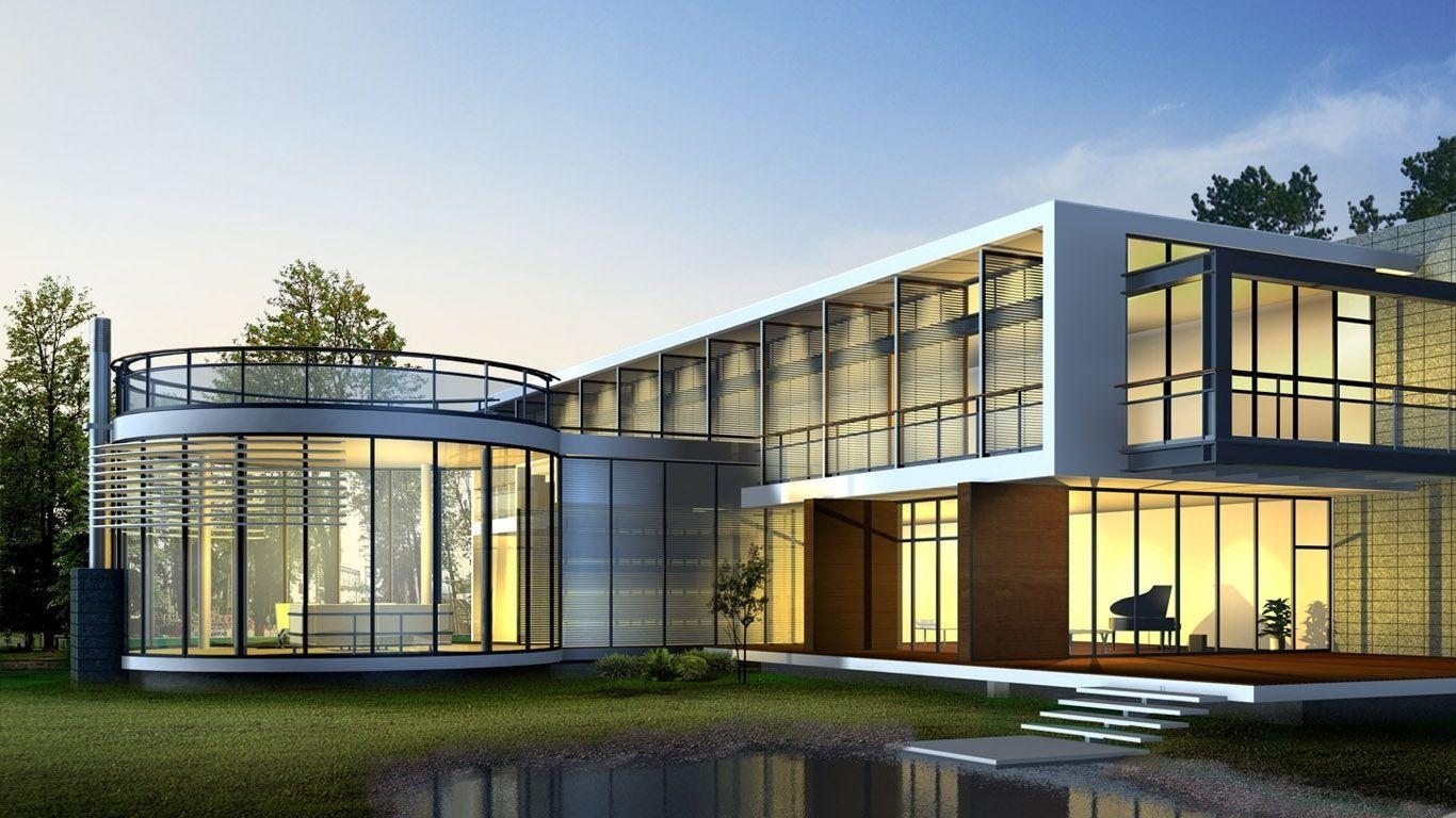 1366x768 3D Moving Wallpaper 1080p. Modern architecture house, Modern architecture building, Minimalist house design