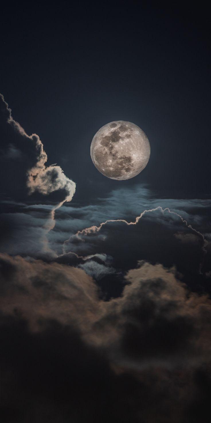736x1472 Night, clouds and moon, sky wallpaper telegram in 2019 hátte. Papel de parede escuro para iphone, Papel de parede de arte, Wallpaper paisagens