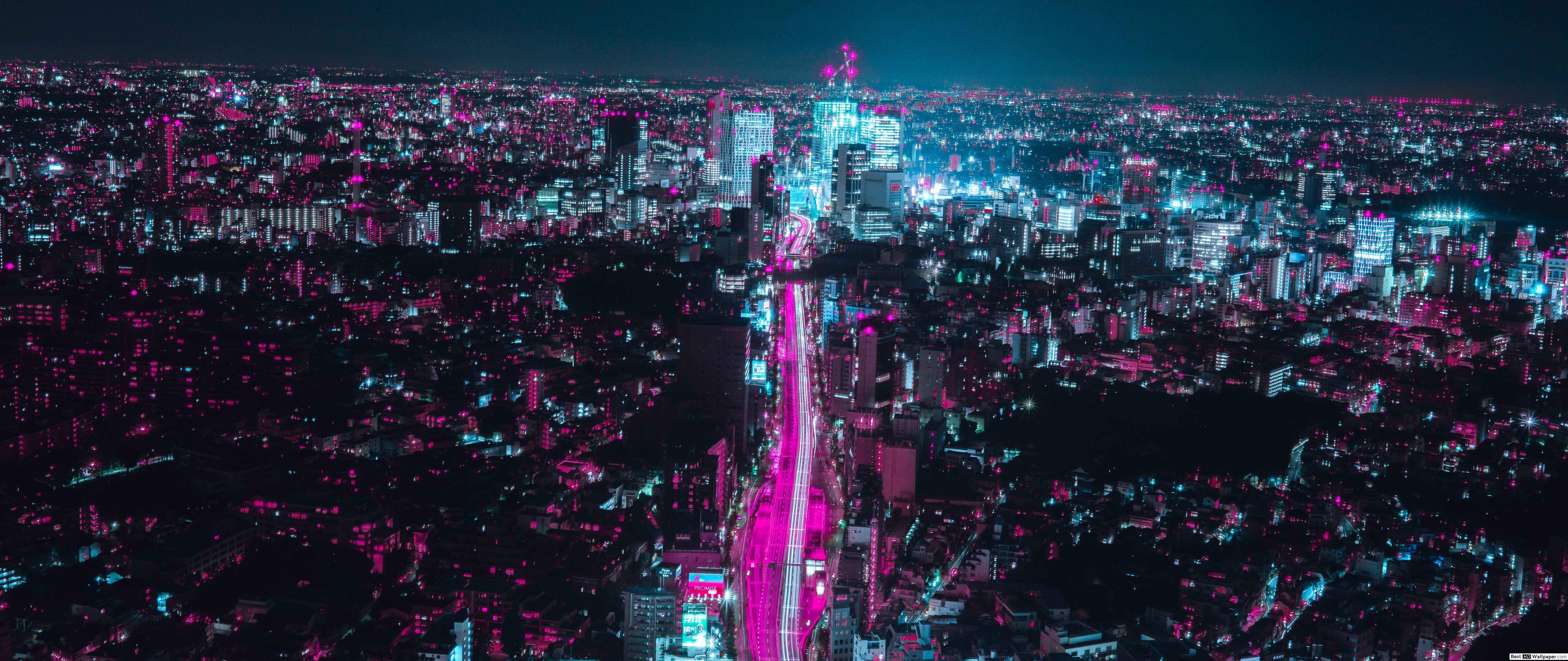 5120x2160 Japan Osaka 8k HD wallpaper download