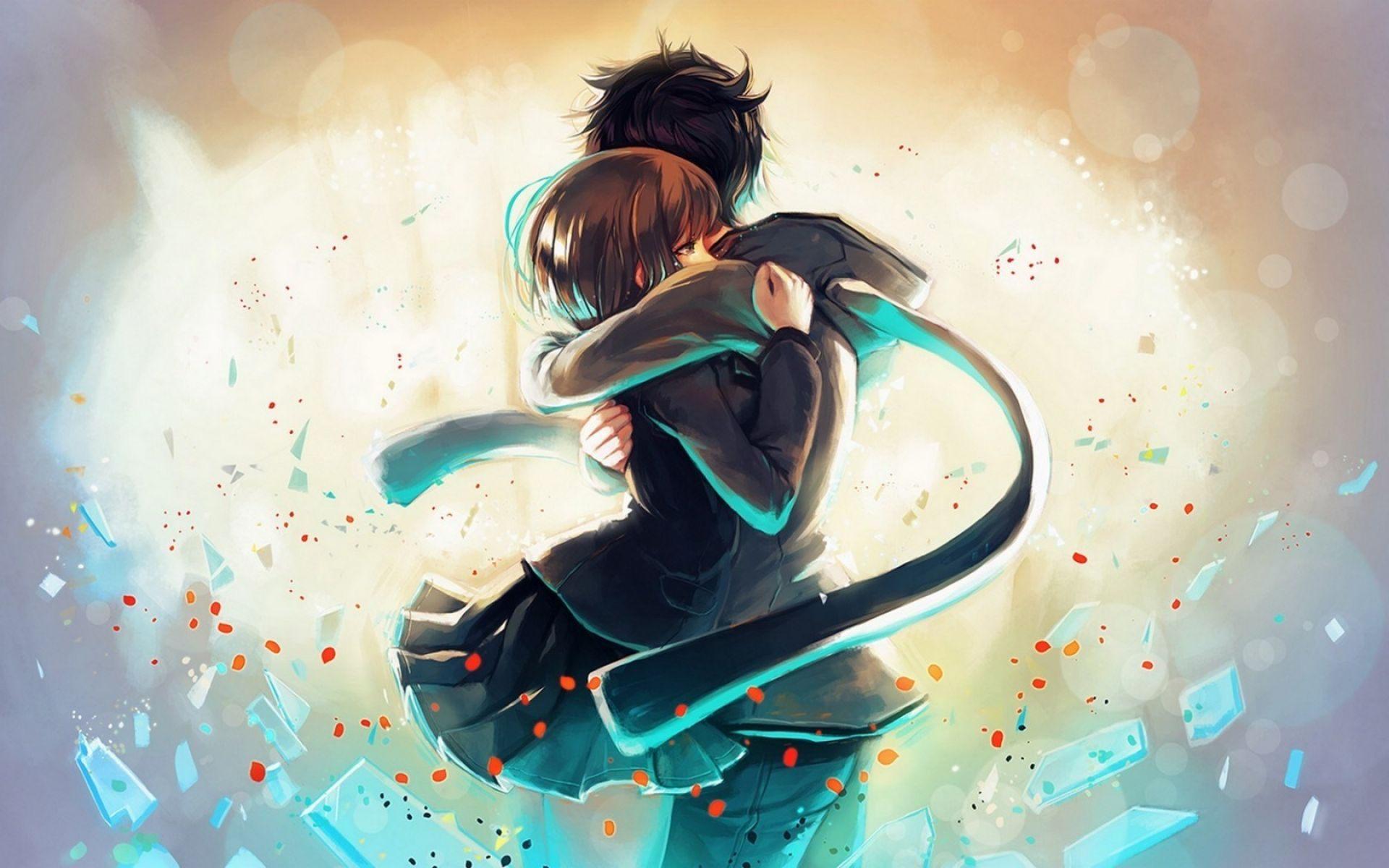 Anime hugging HD wallpapers | Pxfuel