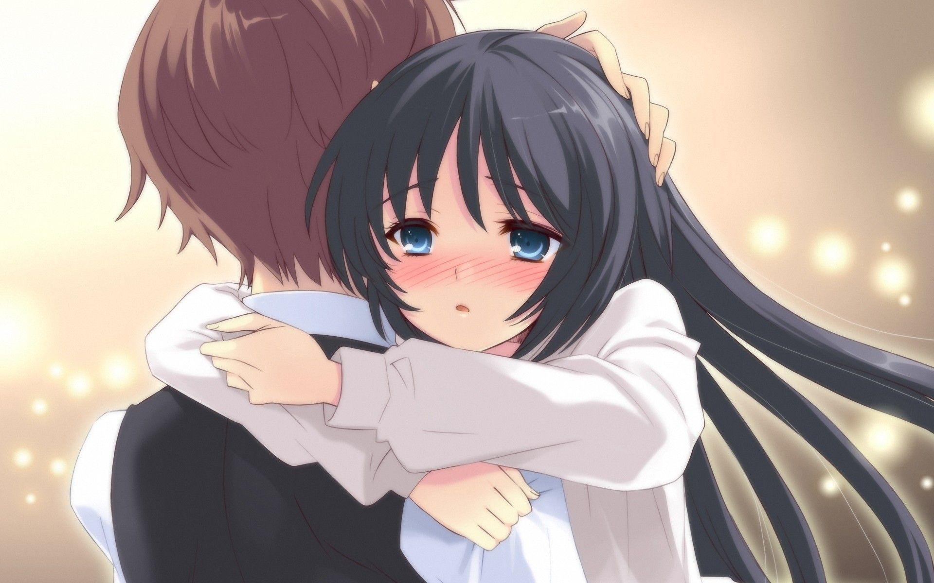 Couple Hugging Anime