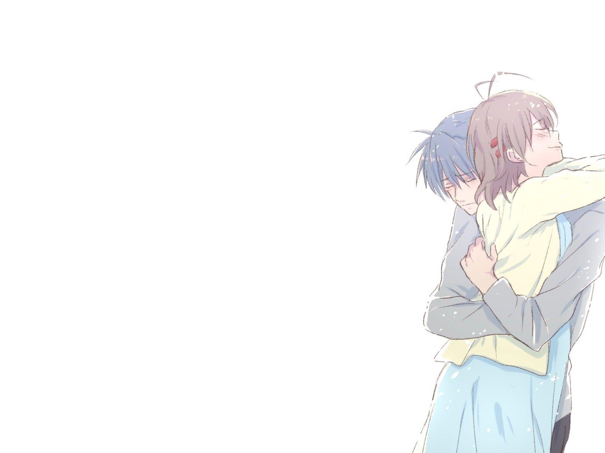 2048x1536 Download 2048x1536 Okazaki Tomoya, Furukawa Nagisa, Clannad, Anime Couple, Hug, Romance Wallpaper for Ainol Novo 9 Spark