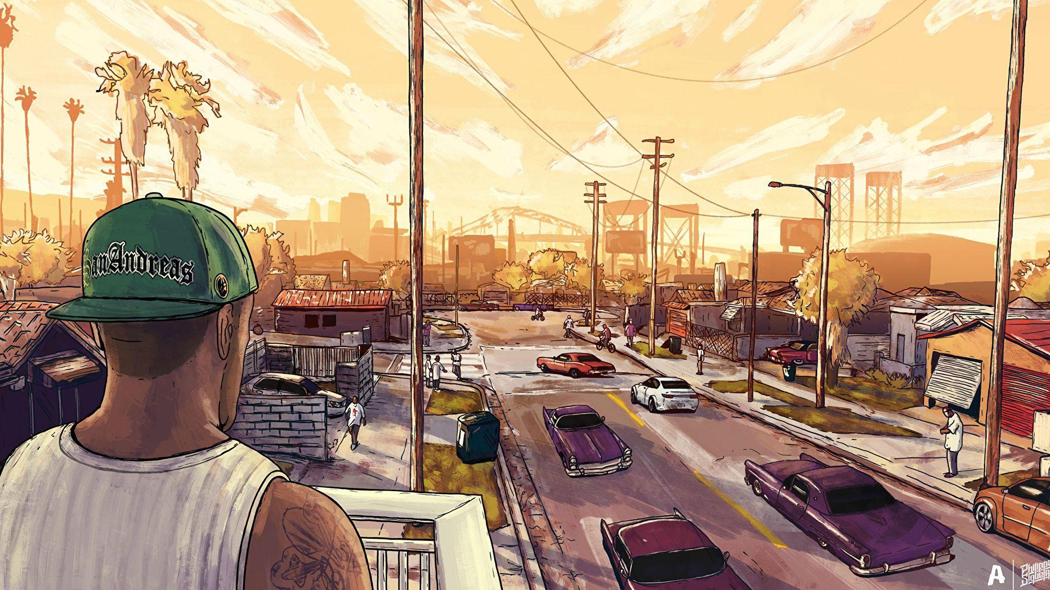 2048x1152 Grove Street Wallpaper