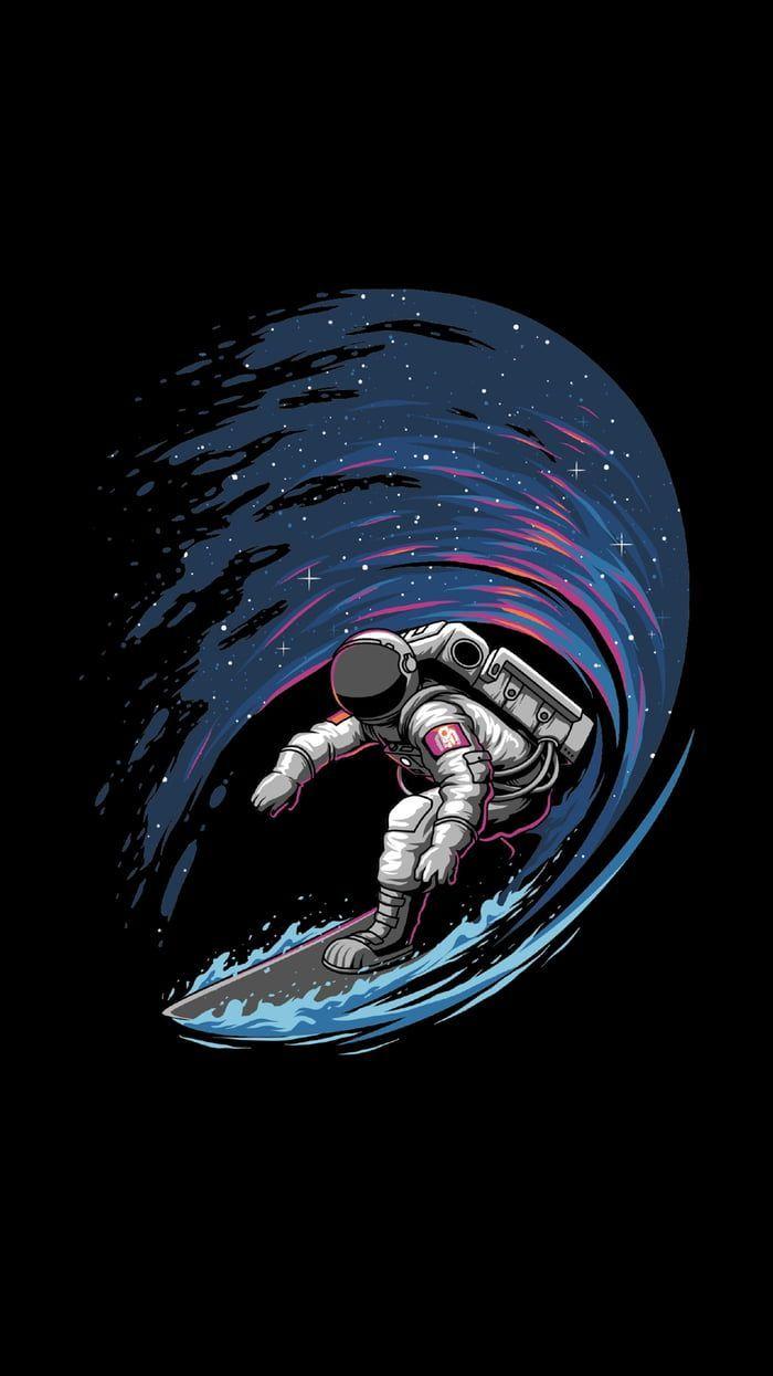 700x1245 Space Surfer. iPhone wallpaper astronaut, Astronaut wallpaper, Space iphone wallpaper