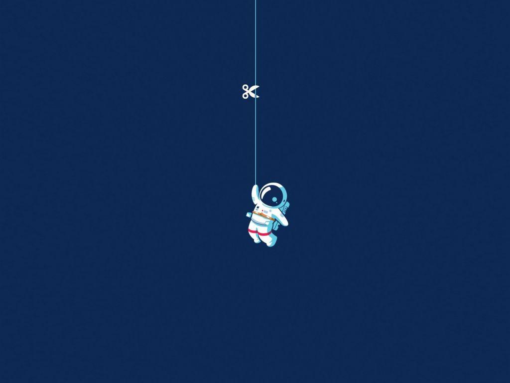 1024x768 Desktop wallpaper astronaut, hang, minimal, HD image, picture, background, e300e4