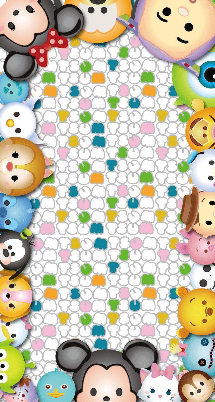 736x1377 Tsum Tsum Wallpaper