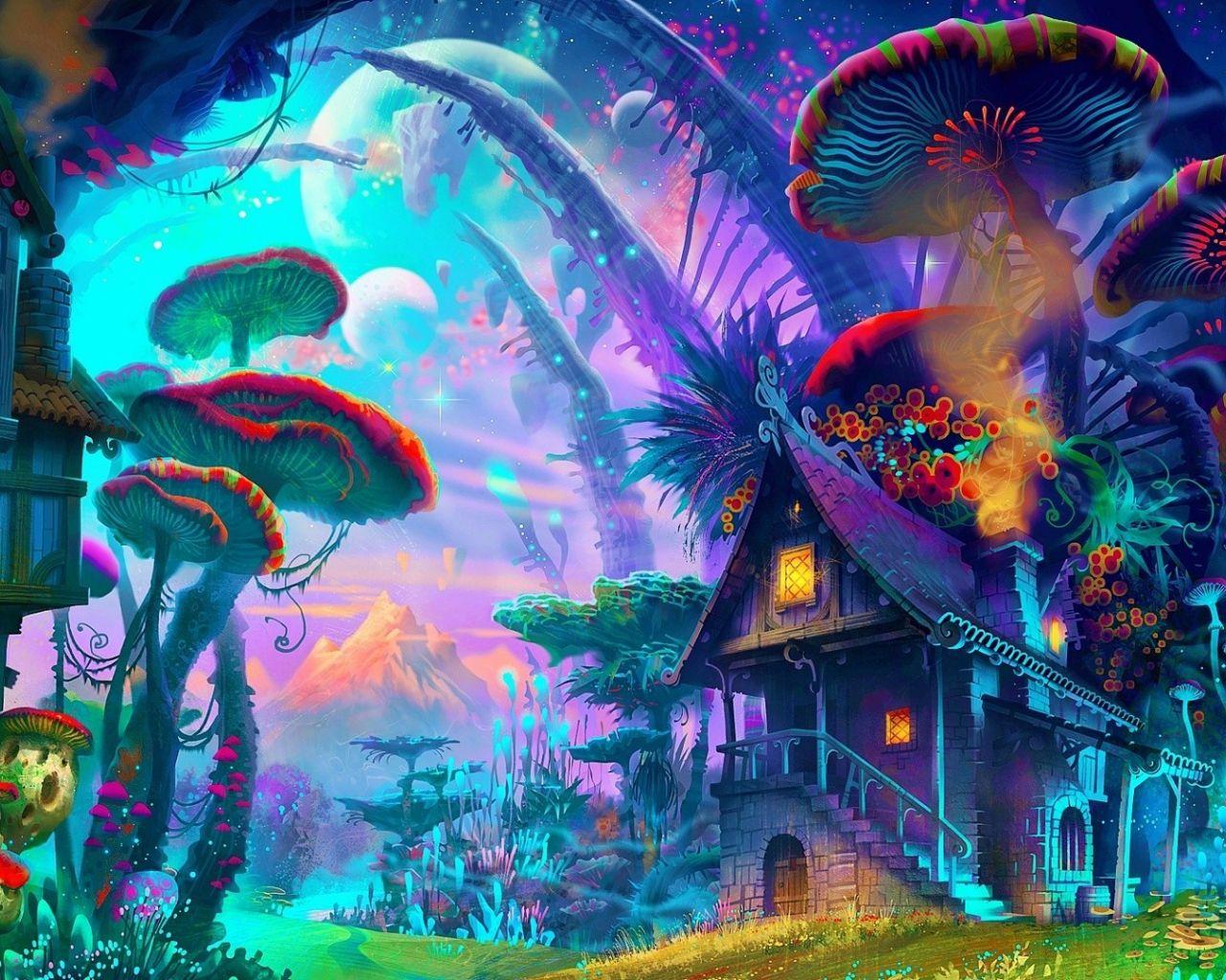 1280x1024 Free download fantasy Art Drawing Nature Psychedelic Colorful House [1920x1080] for your Desktop, Mobile & Tablet. Explore Psychedelic Astronaut Wallpaper. Psychedelic Astronaut Wallpaper, Astronaut Wallpaper, Astronaut Wallpaper