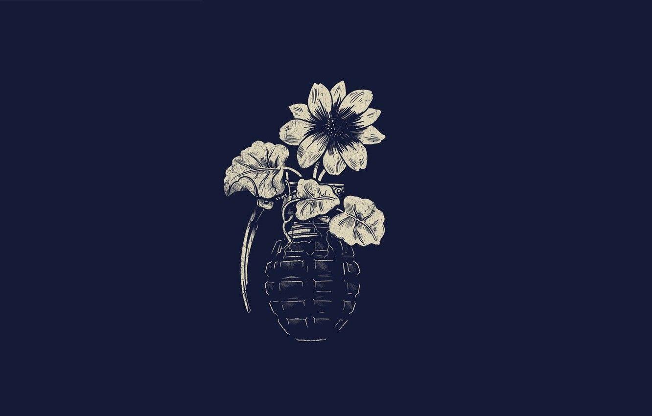 1332x850 Wallpaper Minimalism, Flower, Art, Art, Pomegranate image for desktop, section минимализм
