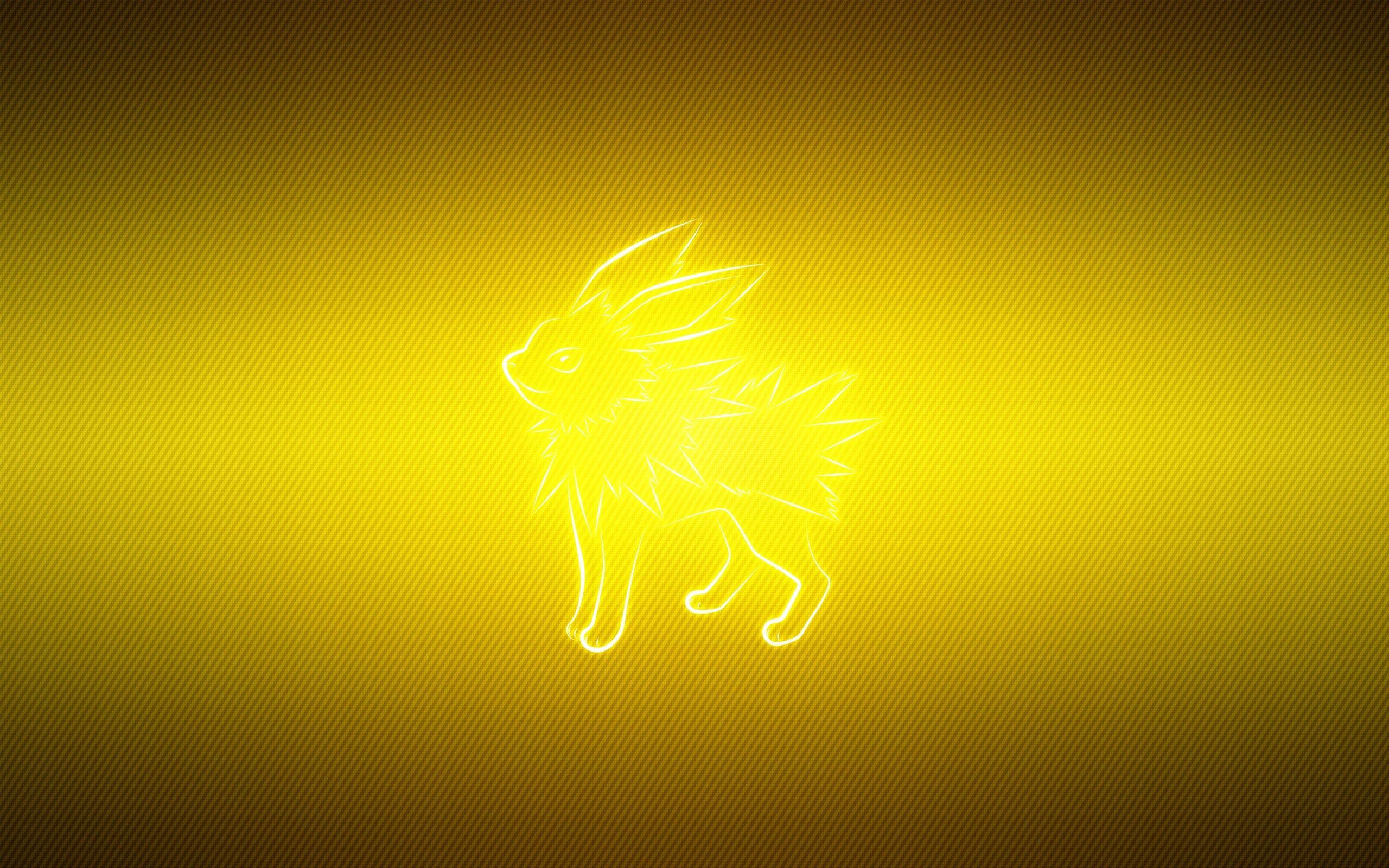 2560x1600 Download wallpaper 2560x1600 pokemon, yellow, black, jolteon HD