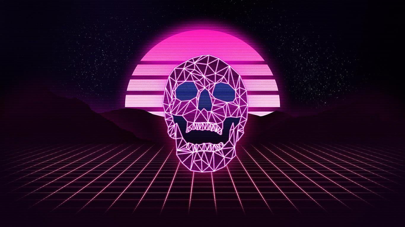 1366x768 Neon Aesthetics Desktop Wallpaper