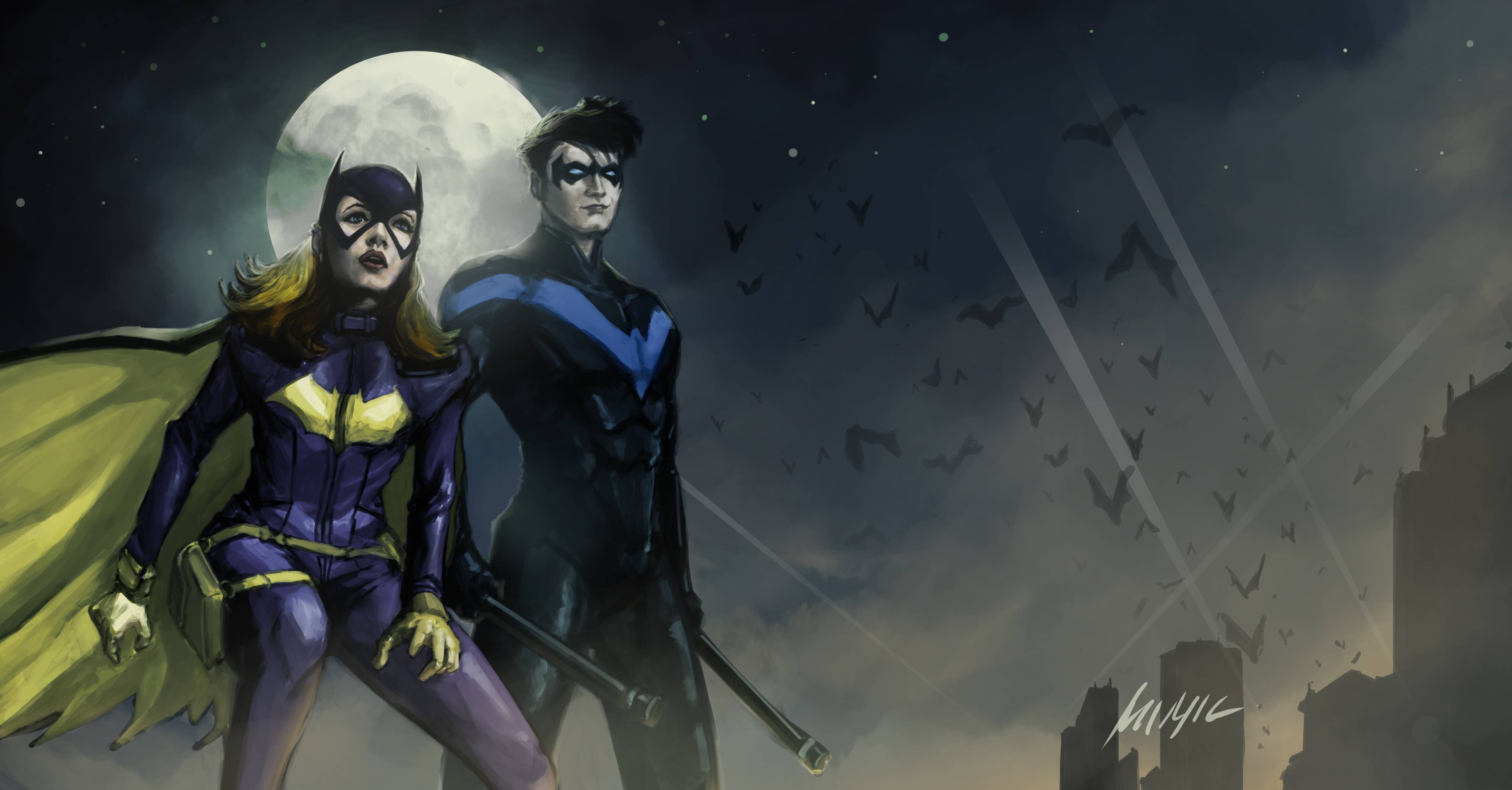 5509x2880 Nightwing and Batwoman DC 5K Art Wallpaper, HD Superheroes 4K Wallpaper, Image, Photo and Background