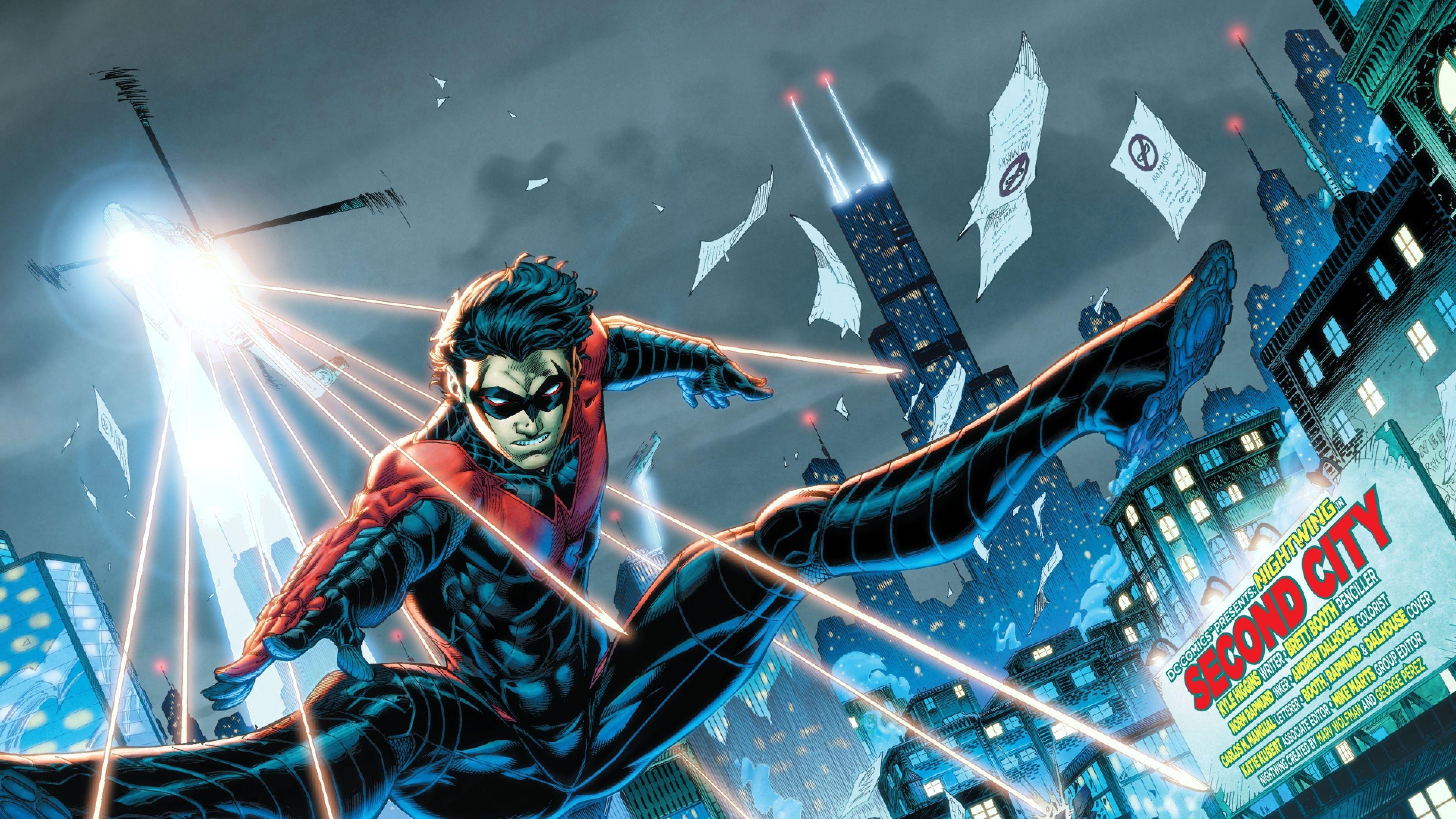 3840x2160 Download Wallpaper 3840x2160 Nightwing, Dc comics, Robin, Dick