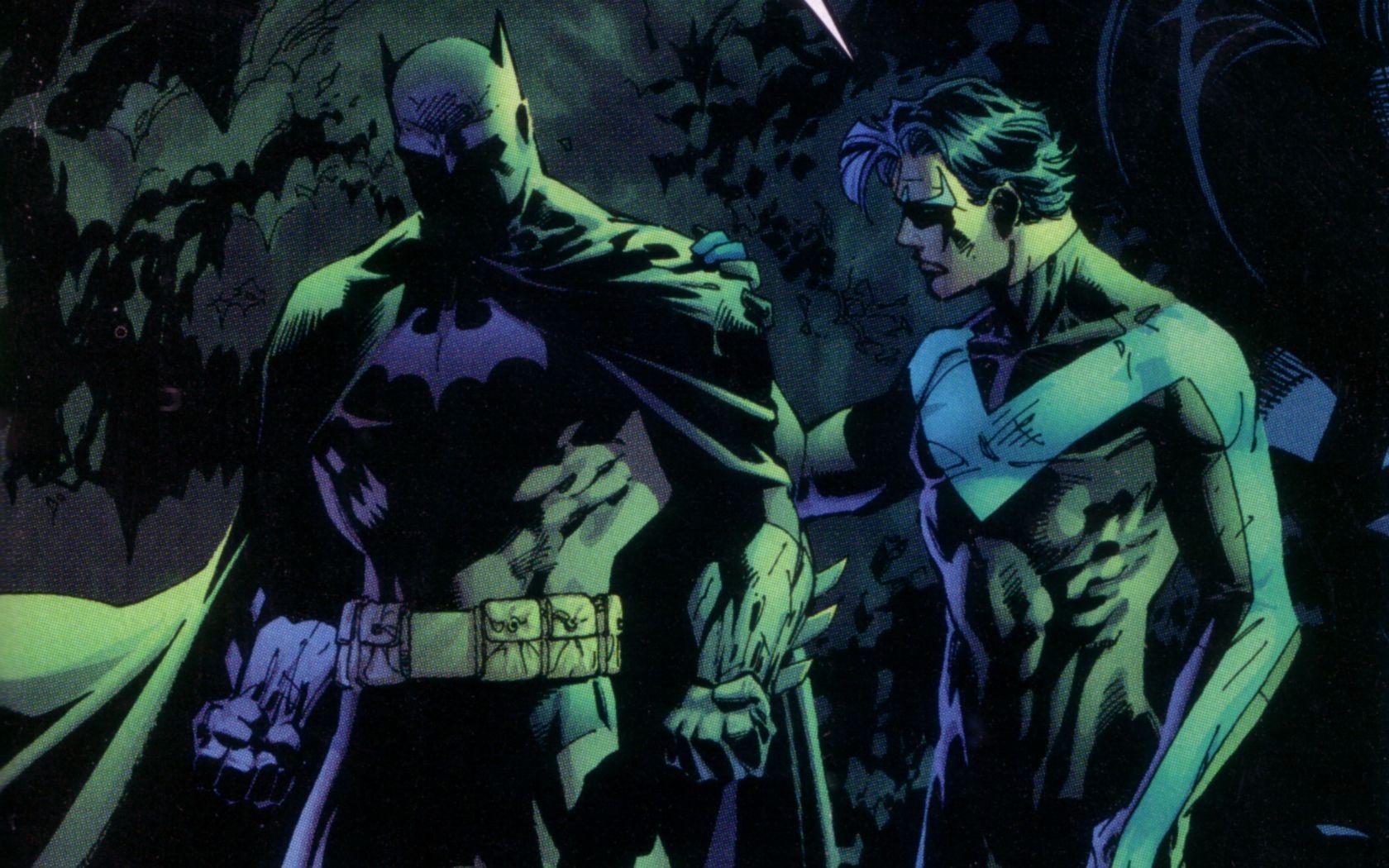 1680x1050 Batman & Nightwing. Batman comic wallpaper, Batman background, Batman wallpaper