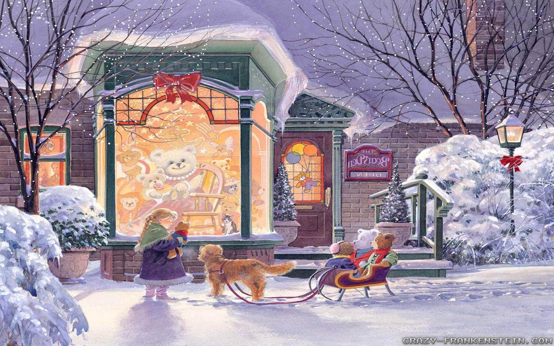 1920x1200 Winter Wonderland Christmas Scenes Wallpaper