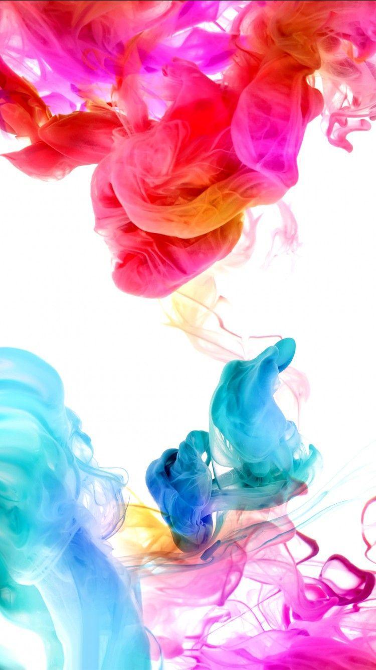750x1334 Phone Colorful Smoke Wallpaper