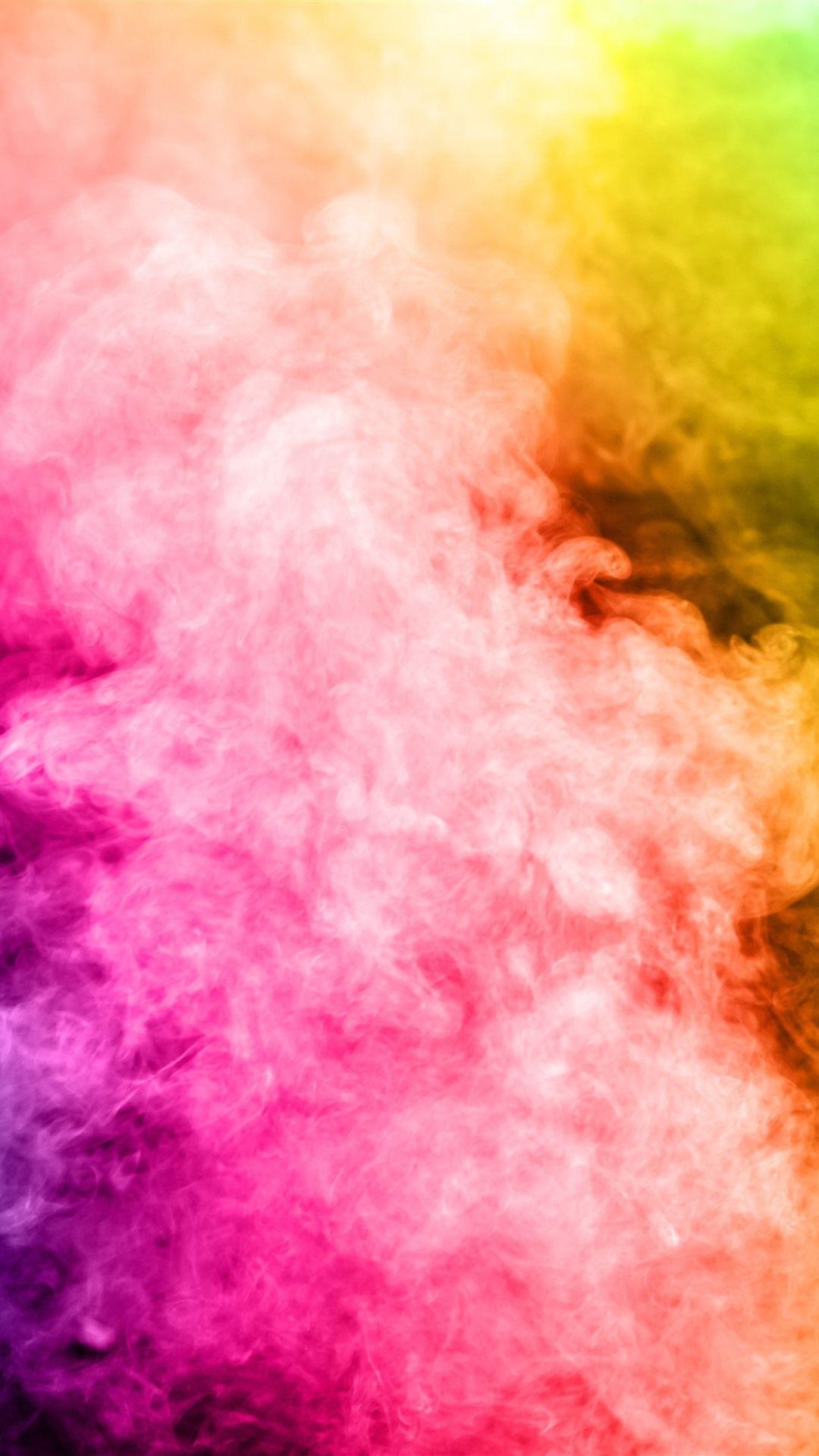 1080x1920 Colorful Smoke, Rainbow Colors 1242x2688 IPhone 11 Pro XS Max Wallpaper, Background, Picture, Image