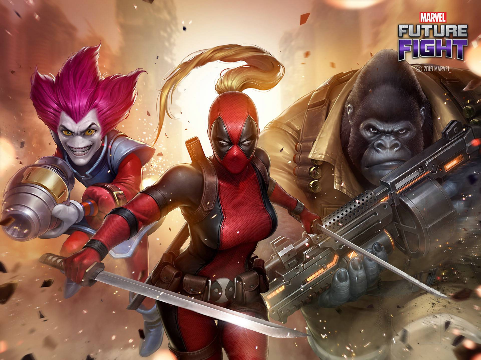 1921x1441 Female Deadpool Marvel Future Fight Wallpaper, HD Games 4K Wallpaper, Image, Photo and Background