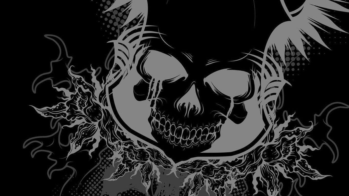 1366x768 Tribal Gear Logo Wallpaper HD