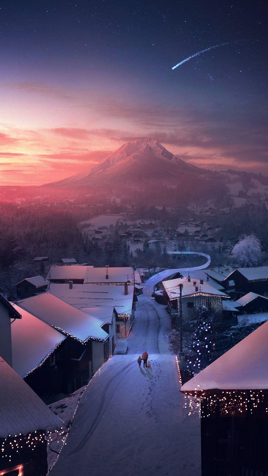 900x1600 Magical night #wallpaper #iphone #android #background #followme. Beautiful wallpaper, Anime scenery, Scenery