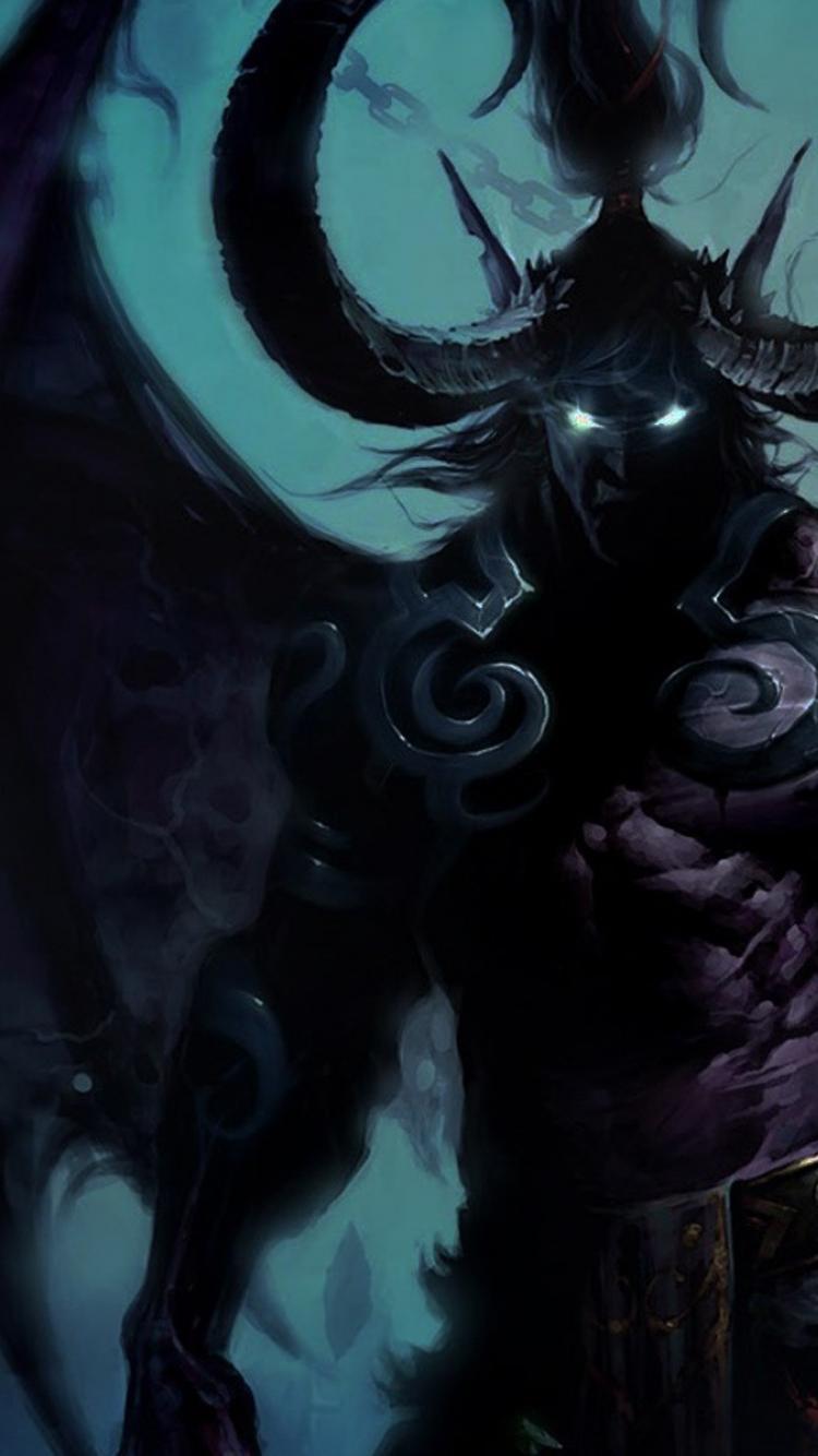 750x1334 Video games world of warcraft illidan iii wallpaper