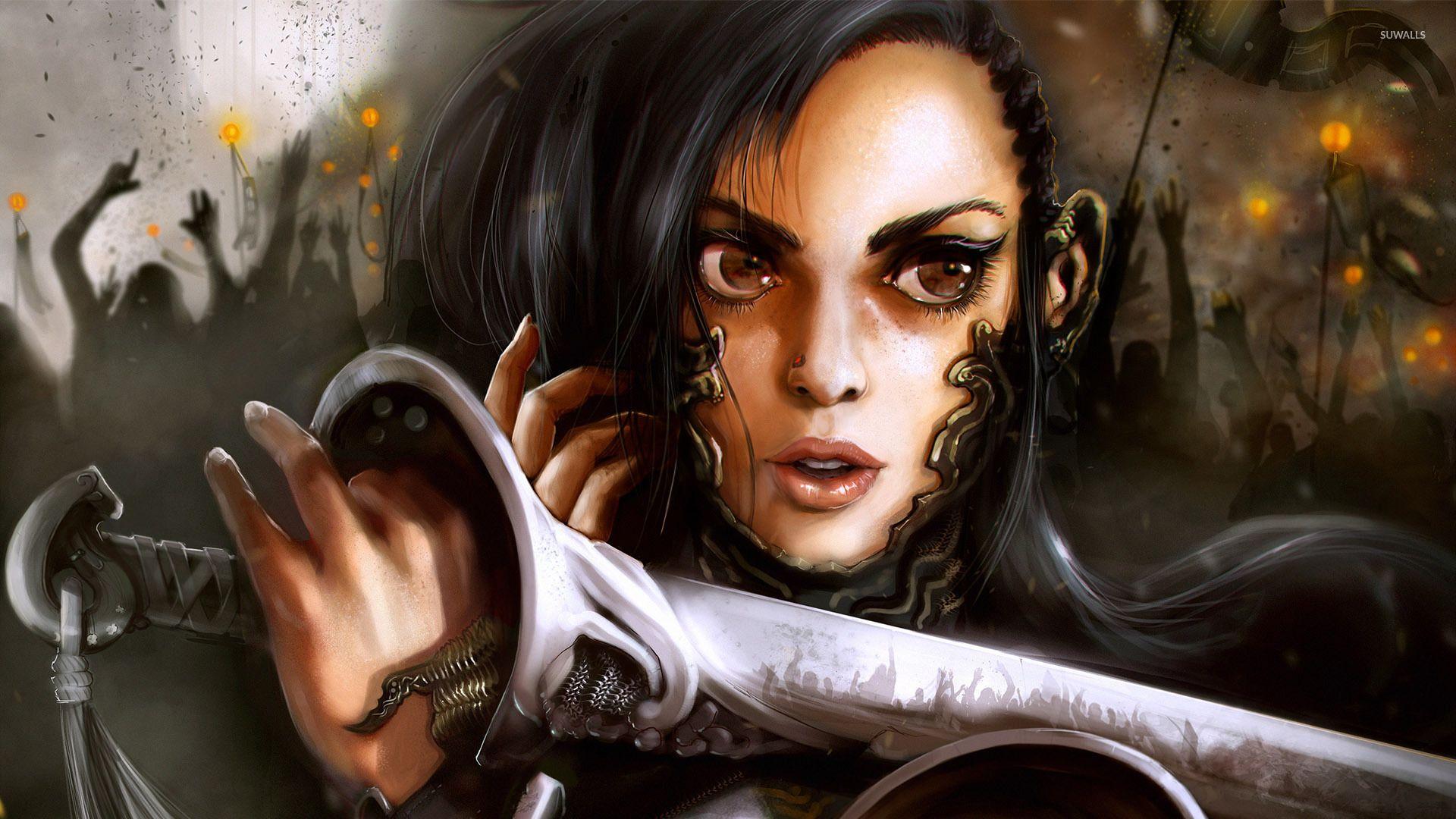 1920x1080 Beautiful warrior wallpaper wallpaper