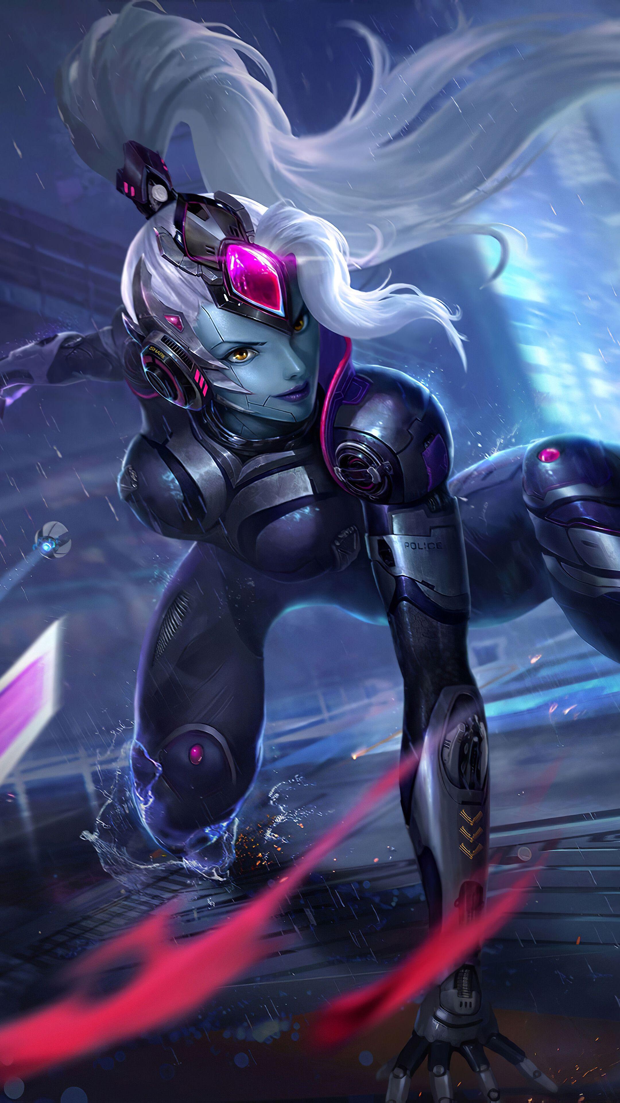2160x3840 Cyberpunk, Girl, Warrior, 4K phone HD Wallpaper, Image, Background, Photo and Picture
