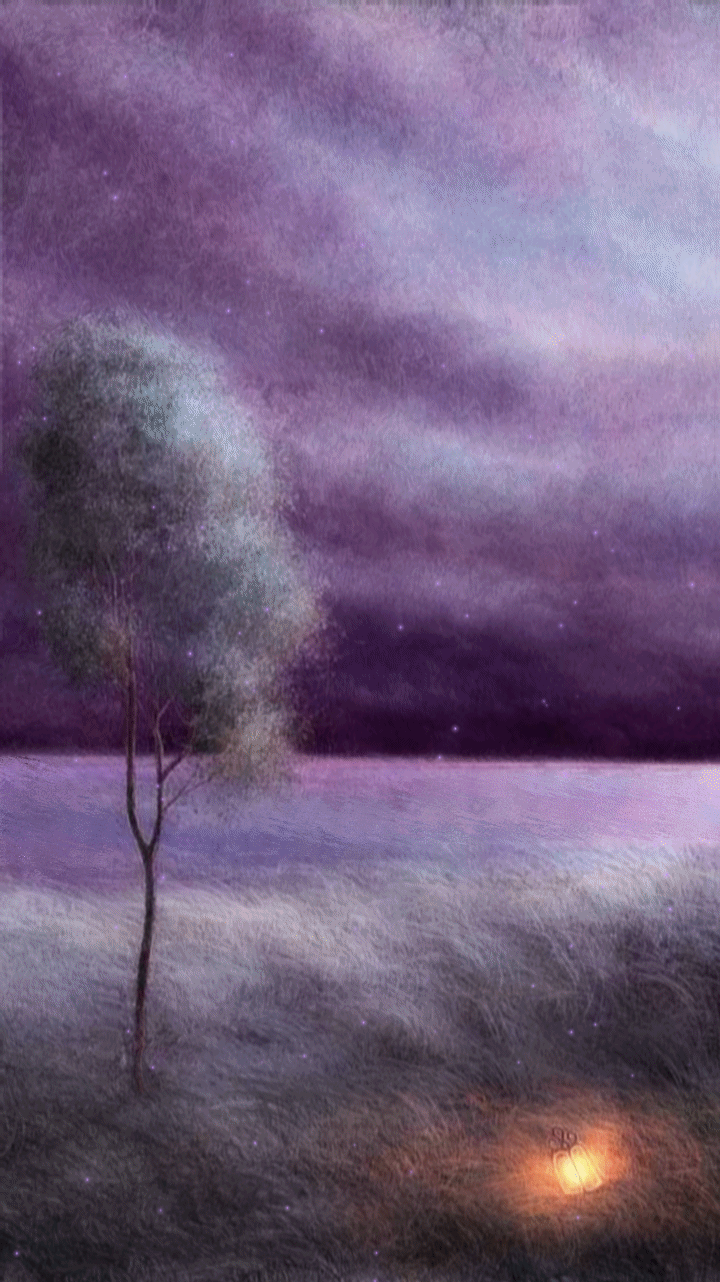 720x1282 purple field painting. purple field wallpaper. purple night sky wallpaper. fantasy field art. Night sky wallpaper, Field wallpaper, Live wallpaper