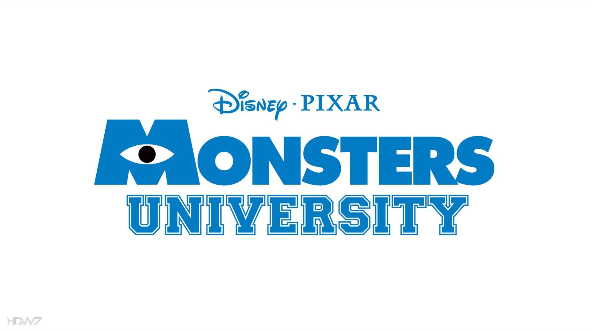 1920x1080 disney pixar monsters university logo. HD wallpaper gallery
