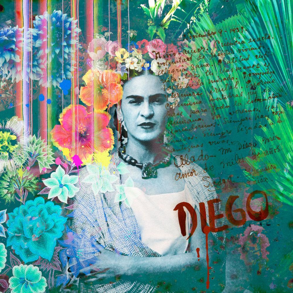 1000x1000 Frida Kahlo Inspired Wall Mural By Back To The Wall Kahlo Murals HD Wallpaper