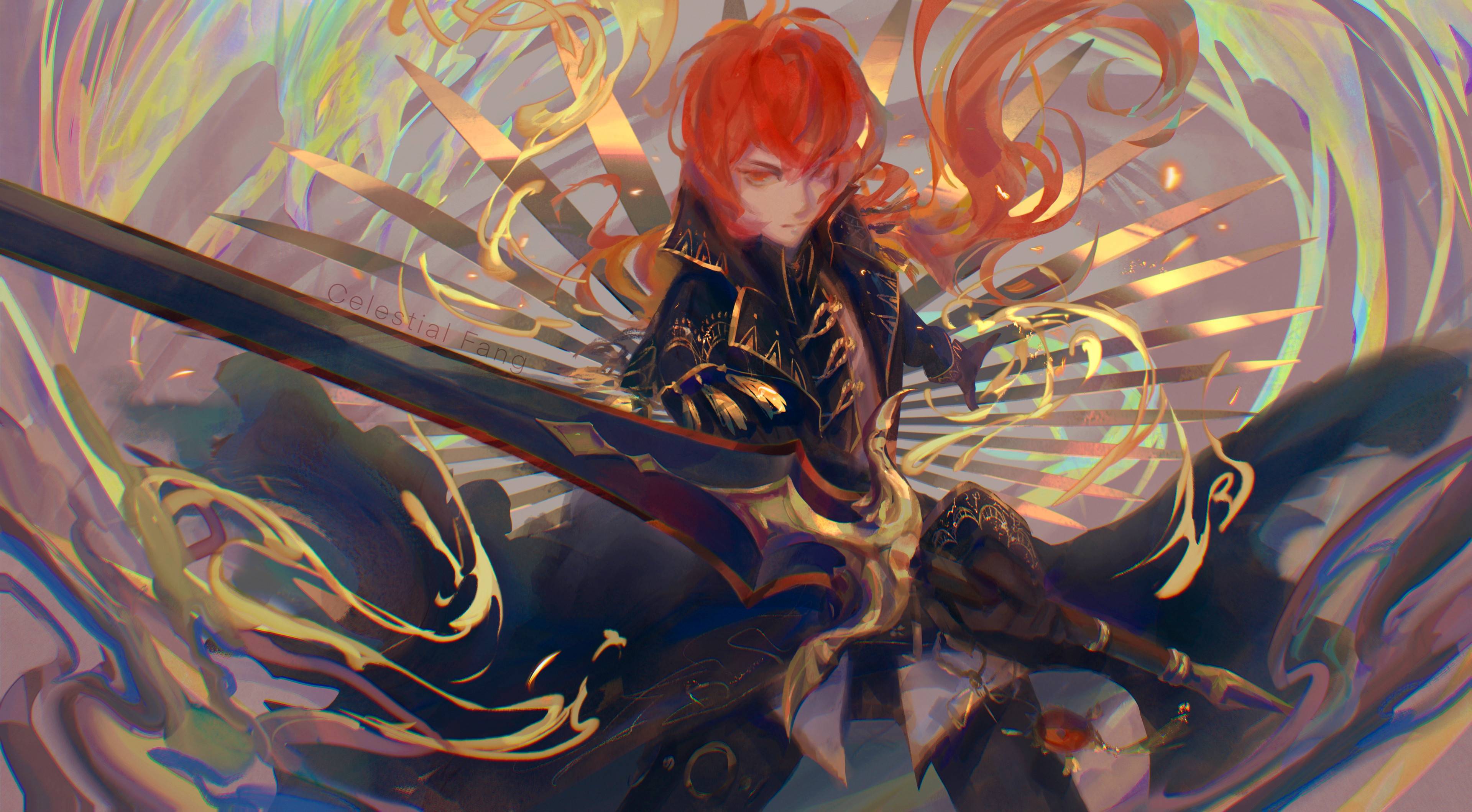 3840x2119 Diluc FanArt Genshin Impact Macbook Pro Retina Wallpaper, HD Games 4K Wallpaper, Image, Photo and Background