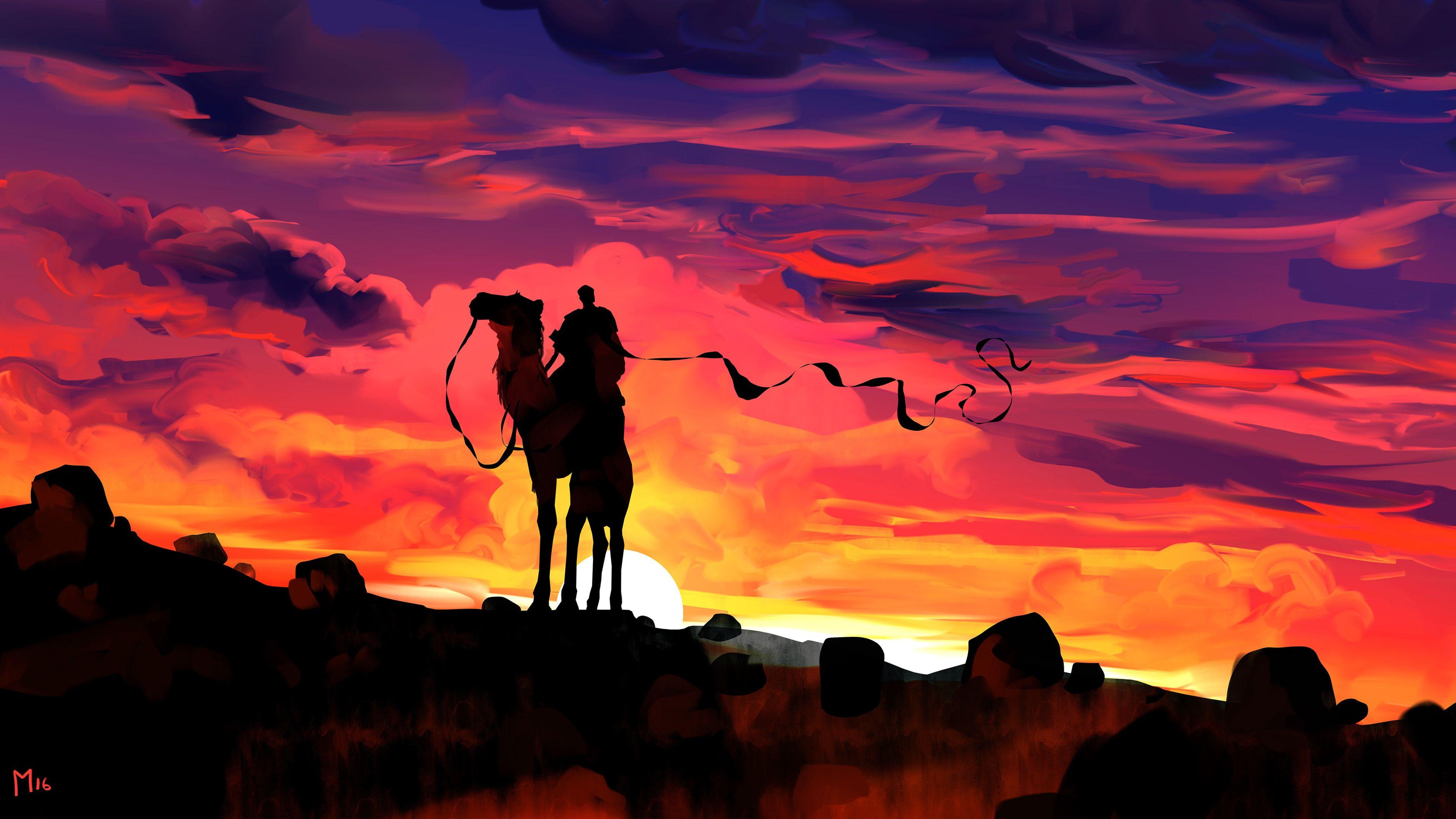 3840x2160 Wallpaper 4k Clouds Dawn Camel Rider Fantasy Illustration 4k 4k Wallpaper, Artist Wallpaper, Artwork Wallpaper, Behance Wallpaper, Camel Wallpaper, Digital Art Wallpaper, Hd Wallpaper, Illustration Wallpaper, Sunset Wallpaper