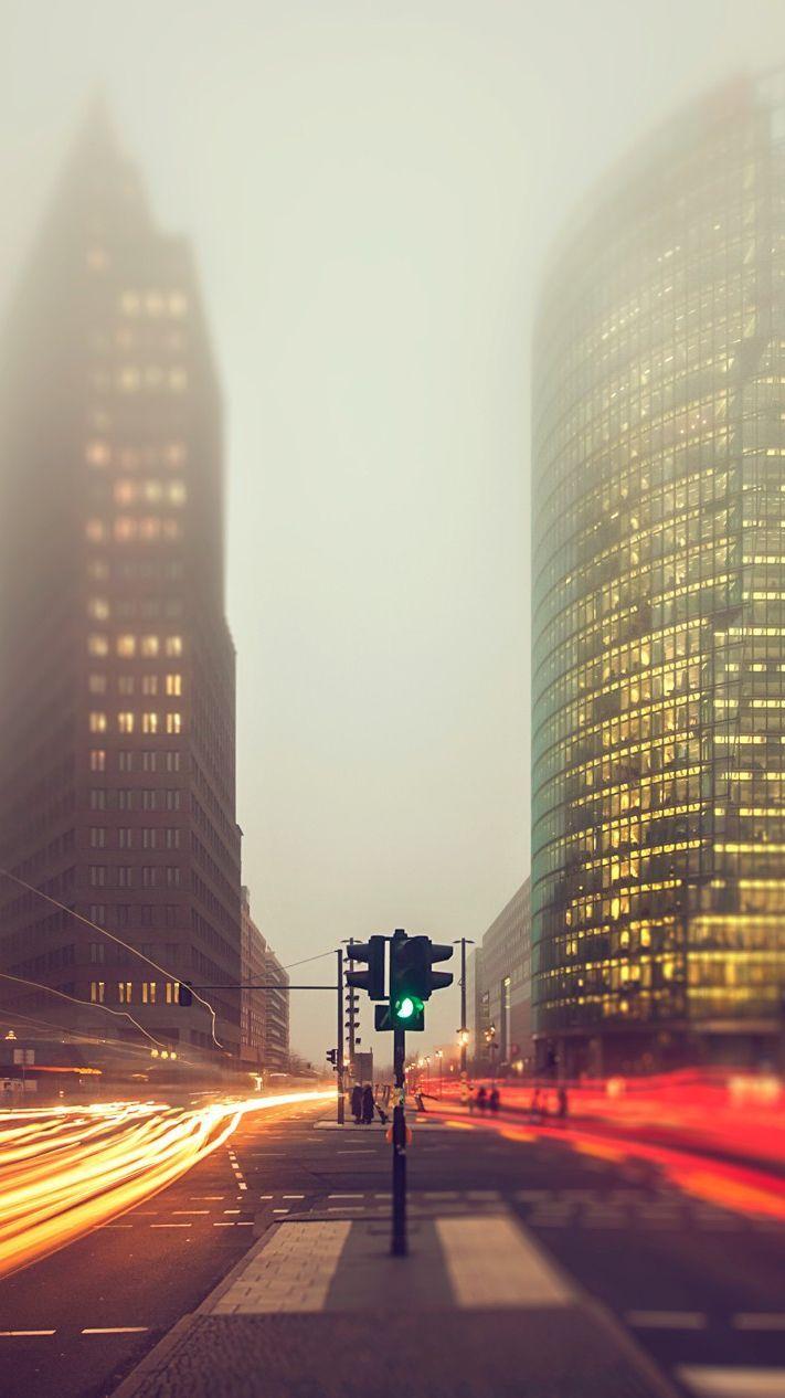 711x1266 Berlin Germany Signal Lights Long Exposure Lights Road IPhone Wallpaper. Exposure Lights, Android Wallpaper, IPhone Wallpaper