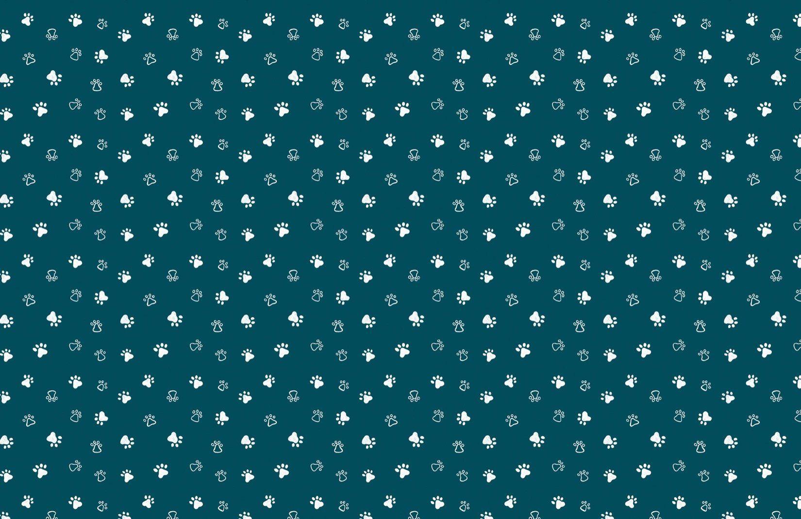 1650x1070 Green Paw Print Wallpaper Mural