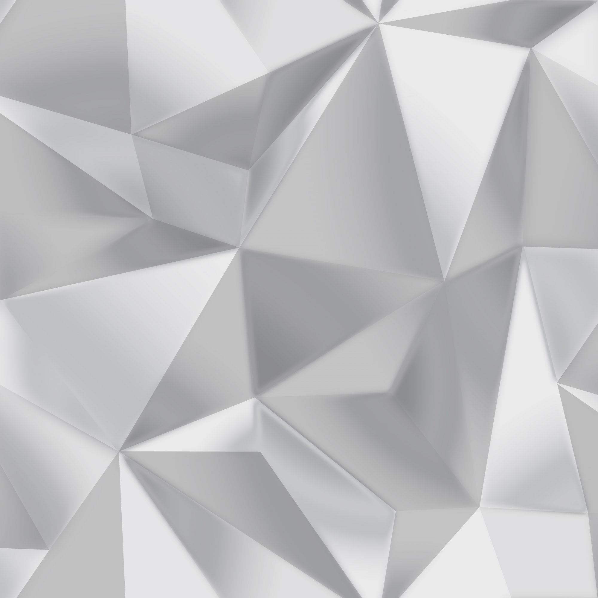 2000x2000 Debona Spectrum Silver Grey 3D Effect Geometric Shape Modern Wallpaper 5020