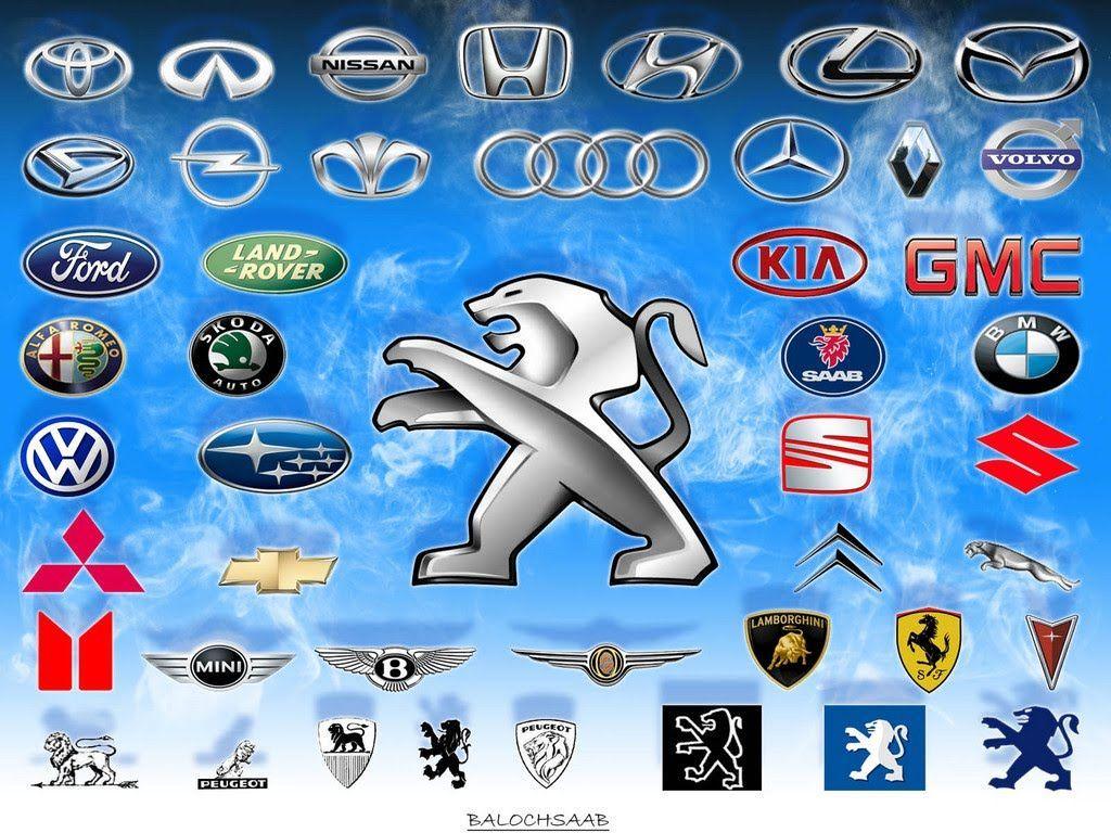 1024x768 Blue Car Brands Logo