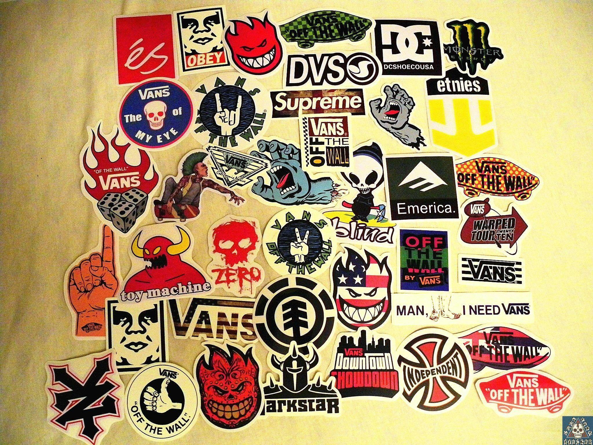 2048x1536 Graffiti Skateboard Logos Wallpaper