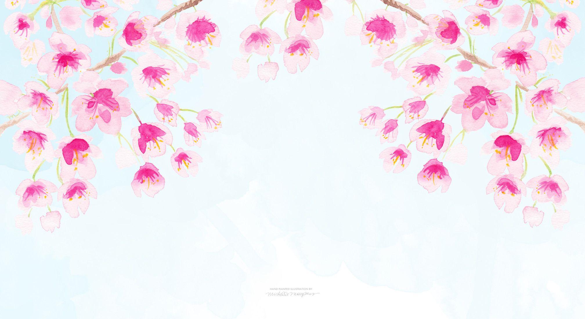2016x1100 Watercolor Pretty Wallpaper For Computers